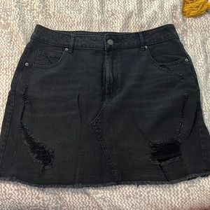 Black jean skirt